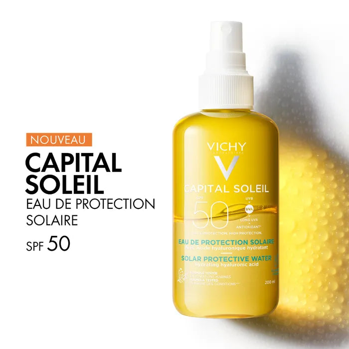 Vichy CAPITAL SOLEIL - SPF50 Eau Protectrice Hydratante Solaire, 200ml