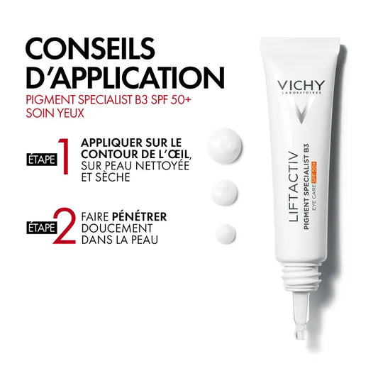 Vichy LIFTACTIV PIGMENT SPECIALIST B3 - SPF50+ Soin Yeux Anti-taches, 15ml