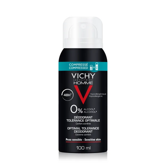 Vichy HOMME - Déodorant Tolérance Optimale Format Compressé - Spray, 100ml