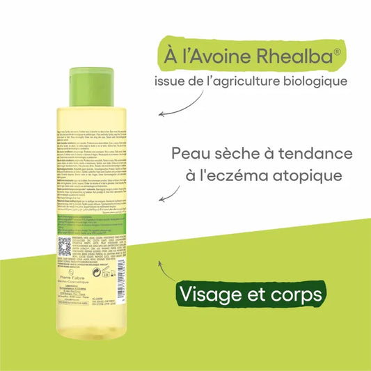 A-derma EXOMEGA CONTROL - Huile Lavante Émolliente Anti-Grattage - Visage et Corps - Peaux Sèches à Tendance Atopique, 200ml