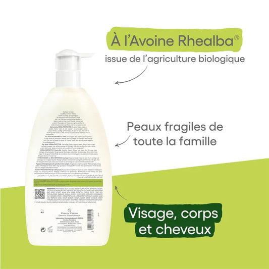 A-derma LES INDISPENSABLES - Gel Douche Hydra-Protecteur - Visage, Corps et Cheveux - Peaux Fragiles, 750ml