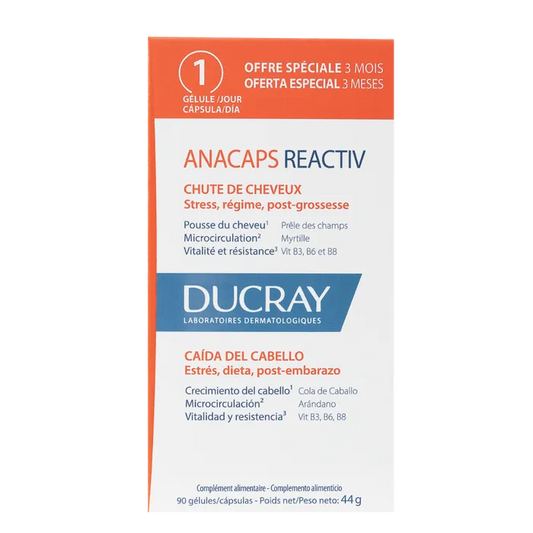 Ducray ANACAPS REACTIV - Chute de Cheveux Réactionnelle, 90 Gélules