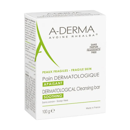 A-derma LES INDISPENSABLES - Pain Dermatologique Apaisant - Visage et Corps - Peaux Fragiles, 100g
