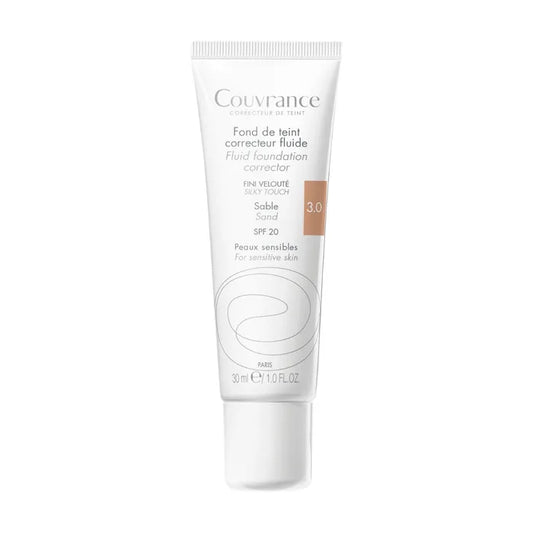 Avène COUVRANCE - Fond de Teint Correcteur Fluide SPF20 n°3 Sable - Peaux Sensibles, 30ml