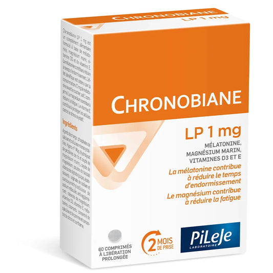 PILEJE Chronobiane LP – Mélatonine 1 mg, 60 Comprimés (Format 2 mois)