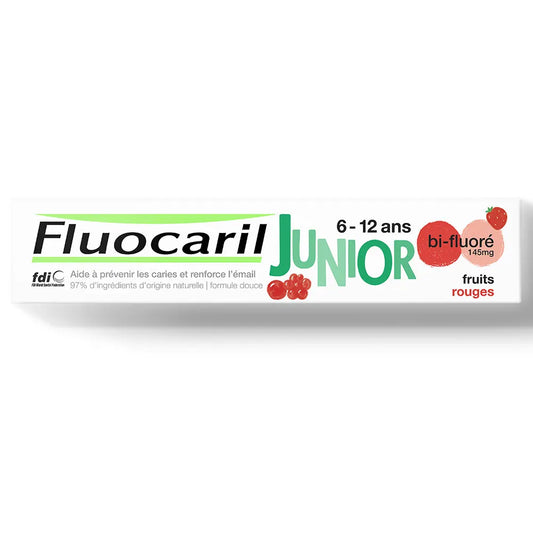 Fluocaril Dentifrice Junior Fruits Rouges – 6–12 ans (75 ml)