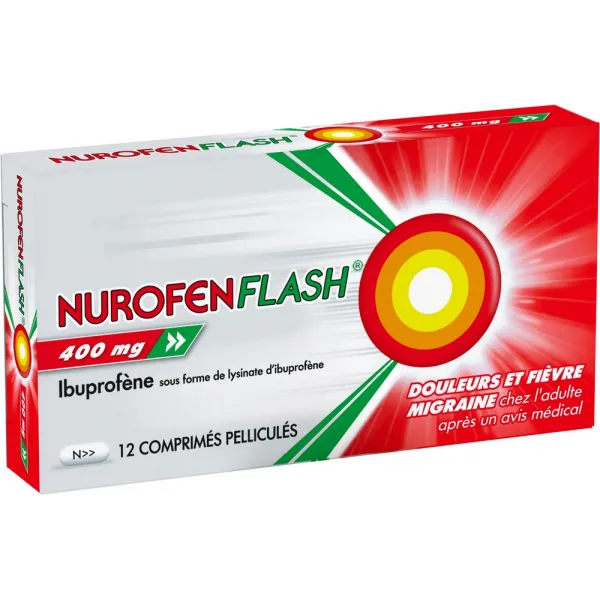 NurofenFlash 400 mg – Box of 12 film-coated tablets