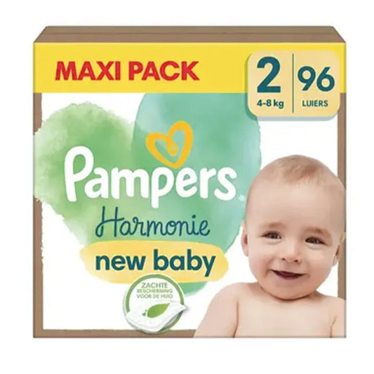 Pampers Harmonie – Taille 2 (4–8 kg) – 96 couches