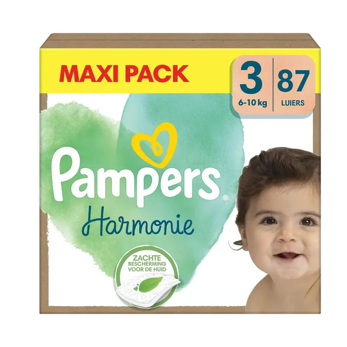 Pampers Harmonie – Taille 3 (6–10 kg) – 87 couches
