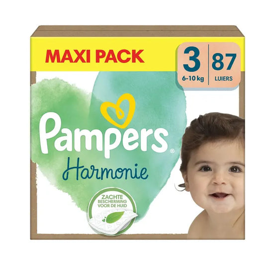 Pampers Harmonie – Taille 3 (6–10 kg) – 87 couches