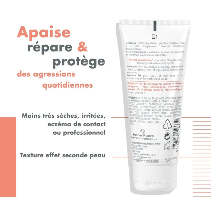 Avène CICALFATE MAINS - Crème Réparatrice Isolante - Peaux Très Sèches, 100ml