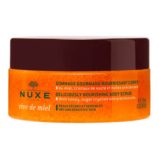 Nuxe RÊVE DE MIEL - Gommage Gourmand Nourrissant Corps - Peaux Sèches et Sensibles, 175ml