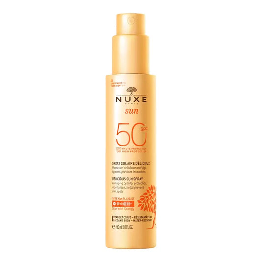 Nuxe SUN - Spray Solaire Délicieux SPF50 - Visage et Corps - Tous Types de Peaux, 150ml