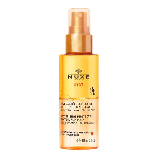 Nuxe SUN - Huile Solaire Lactée Capillaire Protectrice et Hydratante - Cheveux Exposés au Soleil, 100ml