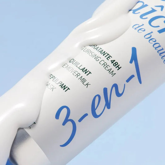 Nuxe CRÈME FRAÎCHE DE BEAUTÉ - 3-EN-1 Crème Hydratante 48h, Lait Démaquillant, Masque Repulpant - Visage et Yeux,100ml