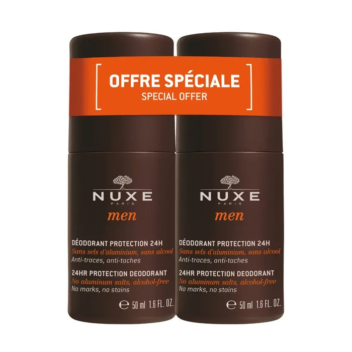 Nuxe MEN - Déodorant Protection 24h Roll-on, 2x50ml