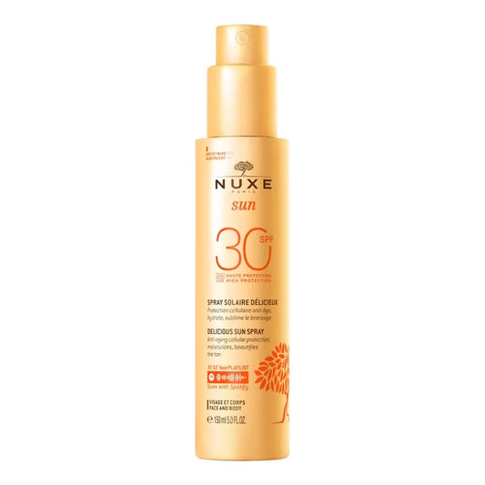 Nuxe SUN - Spray Solaire Délicieux SPF30 - Visage et Corps - Tous Types de Peaux, 150ml
