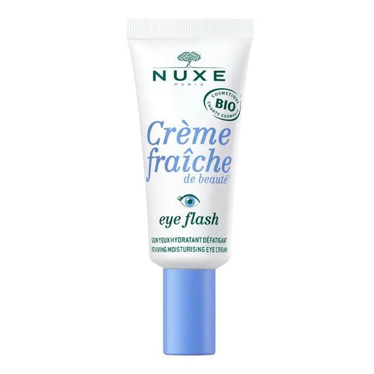 Nuxe CRÈME FRAÎCHE DE BEAUTÉ - Eye Flash - Soin Yeux Hydratant Défatigant Bio - Tous Types de Peaux, 15ml