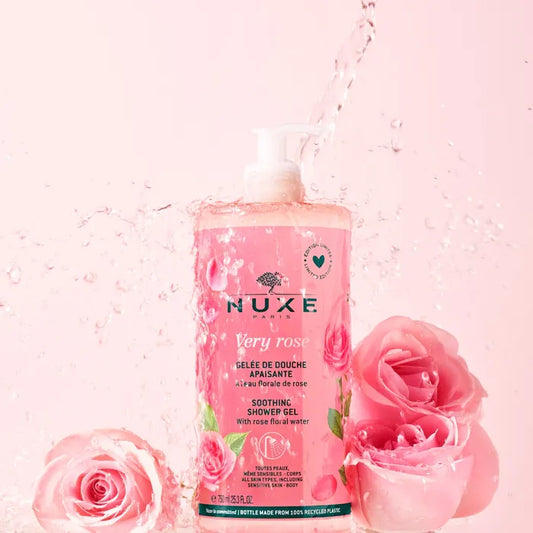 Nuxe VERY ROSE - Gelée de Douche Apaisante - Corps - Tous Types de Peaux, 750ml