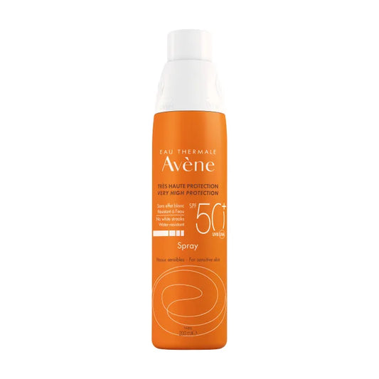 Avène SOLAIRE - Spray SPF50+ - Visage et Corps - Peaux Sensibles, 200ml