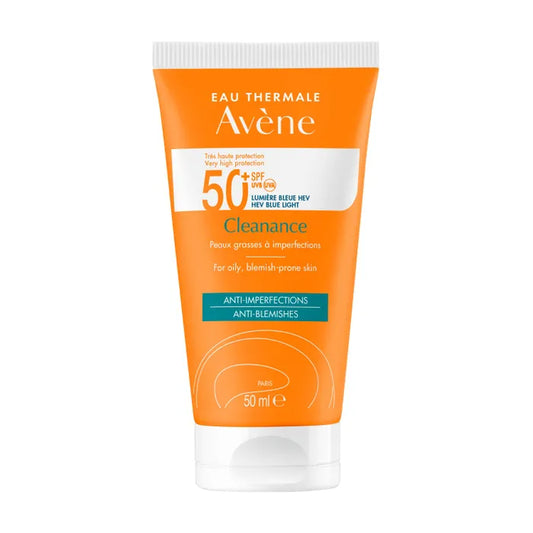 Avène CLEANANCE - Crème Solaire SPF50+ - Visage - Peaux Grasses à Imperfections, 50ml