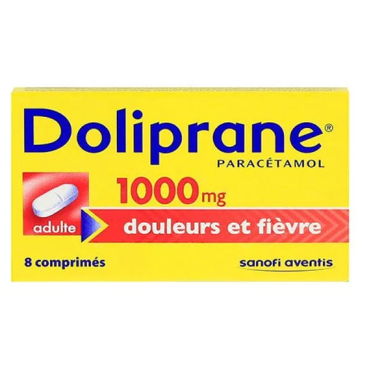 DOLIPRANE 1 000MG CPR 8