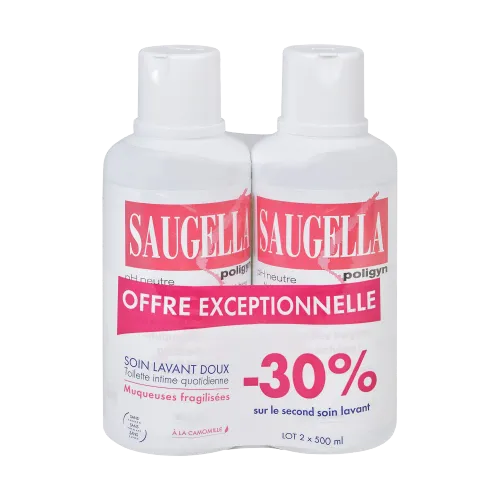 Saugella Soin Hygiène Intime - Poligyn, 2x500ml