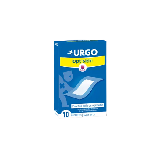 Urgo OPTISKIN - Pansement Stérile Semi-Perméable, 10 unités 5,3x8cm