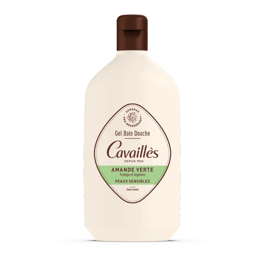 Cavaillès Gel Bain Douche Surgras Actif - Amande Verte - Peaux Sensibles, 400ml