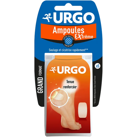 Urgo AMPOULES EXTRÊME - Soulage et Cicatrise, 5 Pansements Grand Format
