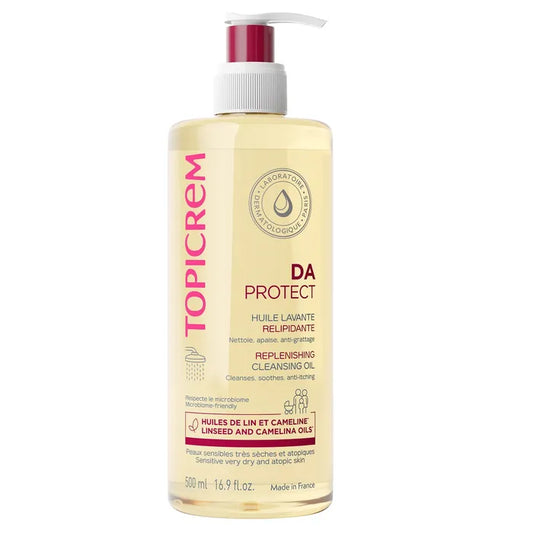 Topicrem DA PROTECT - Lipid-Replenishing Cleansing Oil - Face and Body - Very Dry and Atopic Sensitive Skin, 500ml