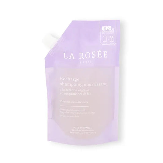 La Rosée Recharge Shampoing Nourrissant à la Kératine Végétale et aux Protéines de Blé - Cheveux Secs à Très Secs, 400ml