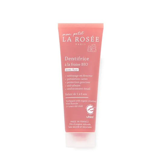 La Rosée MON PETIT - Dentifrice Enfant à la Fraise Bio avec Fluor - 1 à 6 ans, 50ml
