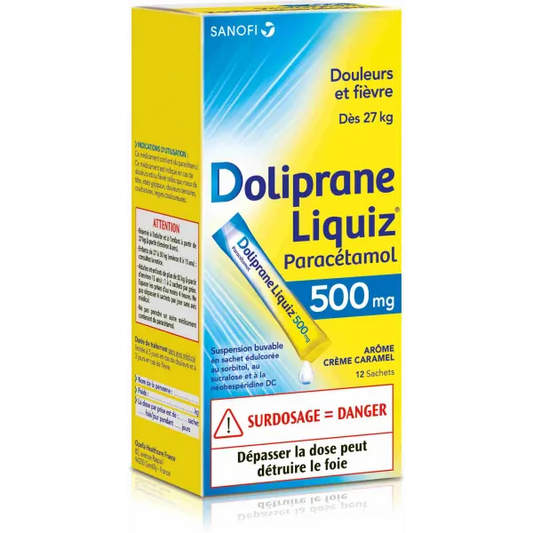 DOLIPRANELIQUIZ 500MG SACHET 12