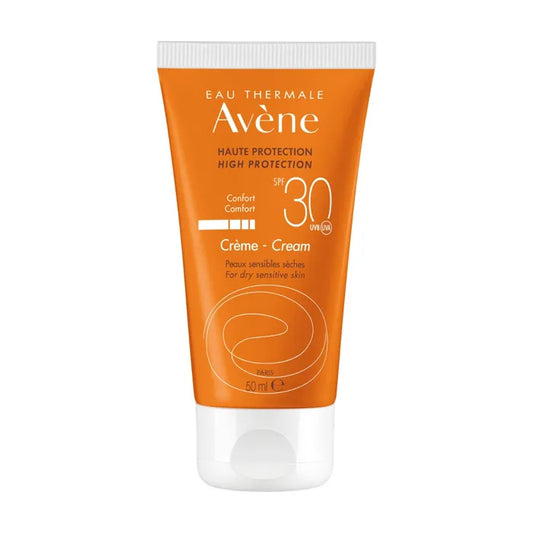 Avène SOLAIRE - Crème Haute Protection SPF30 - Visage - Peaux Sensibles et Sèches, 50ml