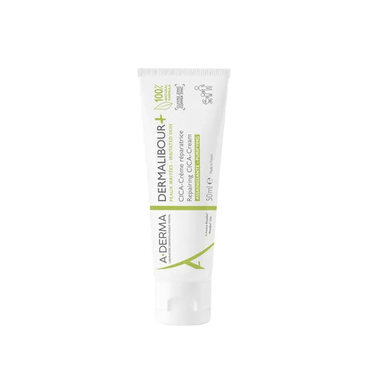 A-derma DERMALIBOUR+ - CICA-Crème Réparatrice Assainissante - Visage et Corps - Peaux Irritées, 50ml