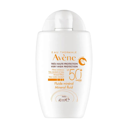 Avène SOLAIRE - Fluide Minéral SPF50+ - Visage - Peaux Sensibles, 40ml