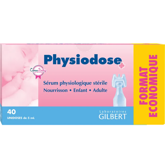 PHYSIODOSE Sérum Physiologique Stérile, 40 unidoses de 5ml Gilbert