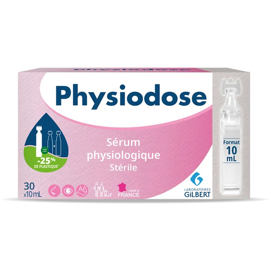 PHYSIODOSE Sérum Physiologique Stérile, 30 unidoses de 10ml Gilbert