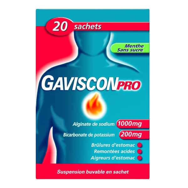GavisconPro Menthe Sans Sucre – Sachets de 10 ml