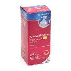 Carbocistéine Viatris 2 % – Sirop toux grasse enfant – Flacon de 125 ml