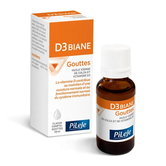 PILEJE D3 Biane – Vitamine D3 Gouttes (20 ml)