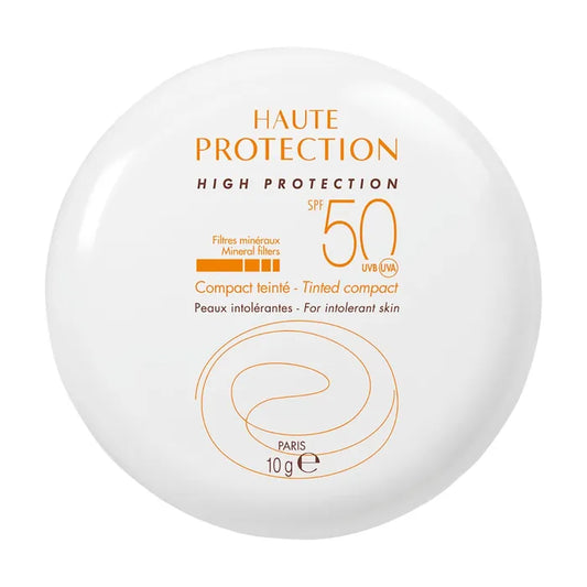 Avène SOLAIRE - Haute Protection Minérale Compacte Teintée Sable SPF50 - Visage - Peaux Intolérantes, 10g