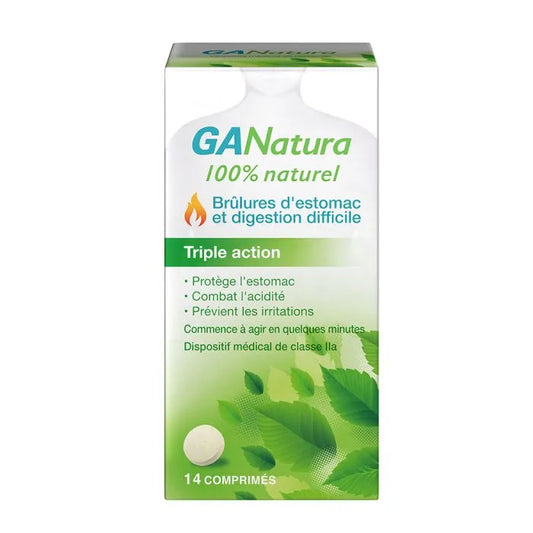 Boots Pharmaceuticals GANatura 100% Naturel Brûlure d'estomac et digestion, 14 comprimés