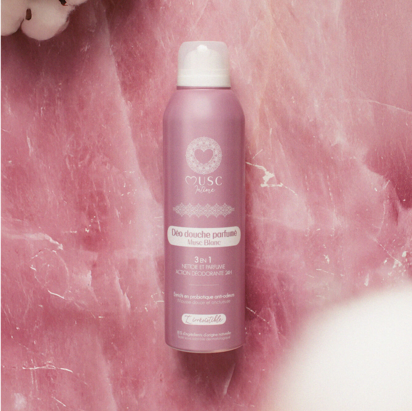 Musc Intime Déo Douche Parfumé – Musc Blanc (L’Irrésistible)