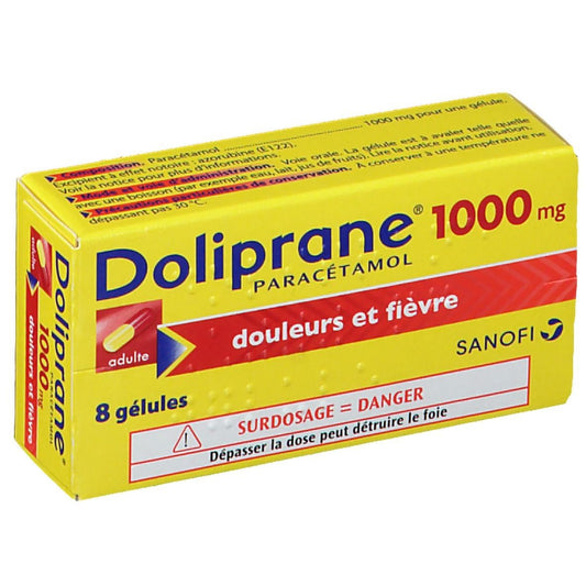 DOLIPRANE 1 000MG GELULE 8