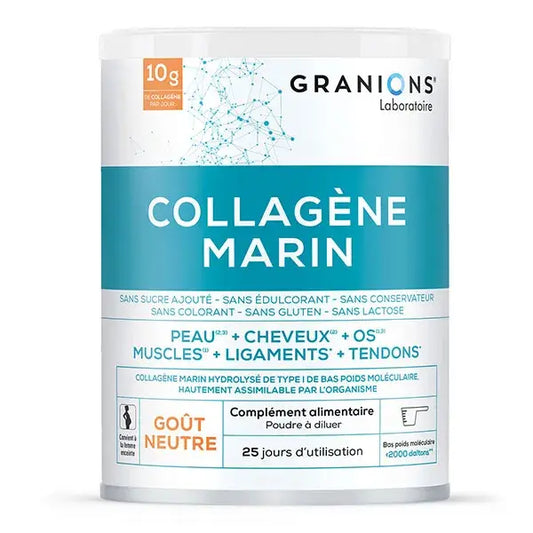 Granions Collagène Marin – Poudre goût neutre – Cure de 27 jours