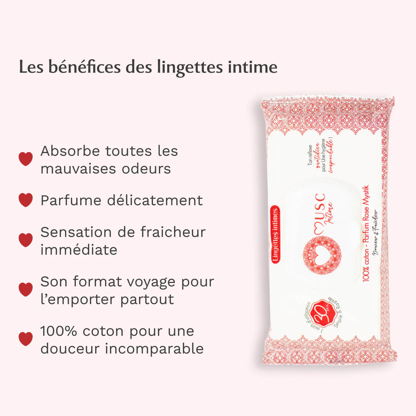 Musc Intime Lingettes Intimes – Rose Mystik