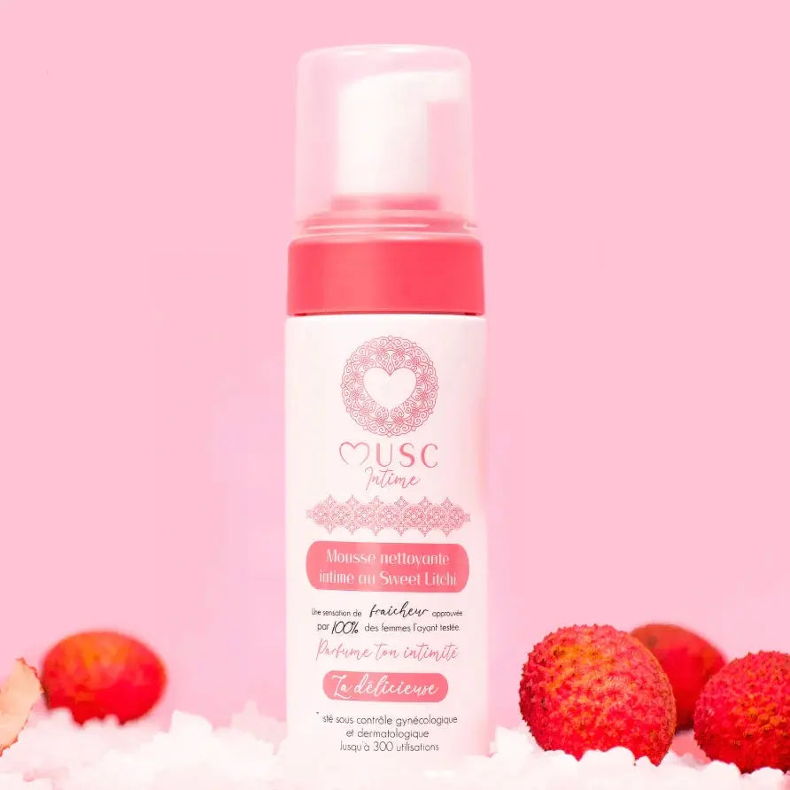 Musc Intime Mousse Nettoyante Intime Sweet Litchi – La Delicieuse 150 ml