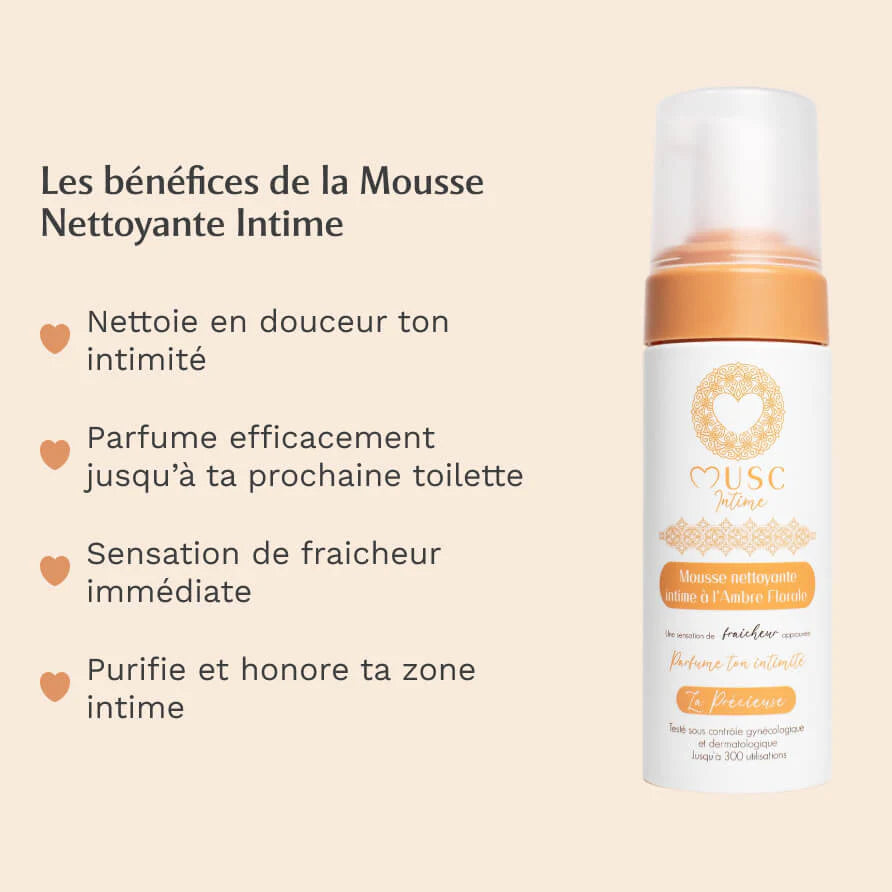 Musc Intime Mousse Intime Nettoyante – Musc Blanc (La Précieuse)
